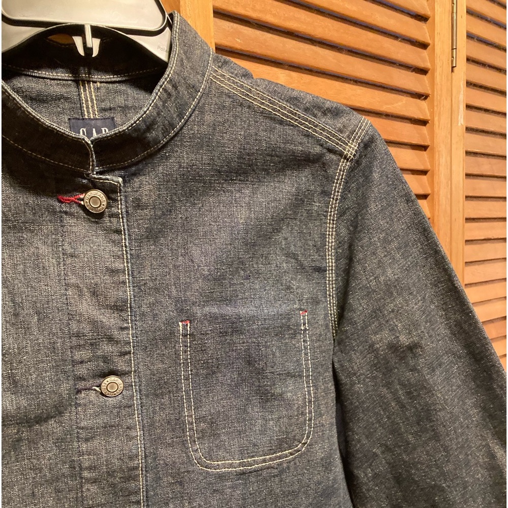 Gap Blue Denim Jean Jacket with Blade Collar - Picture 6 of 16